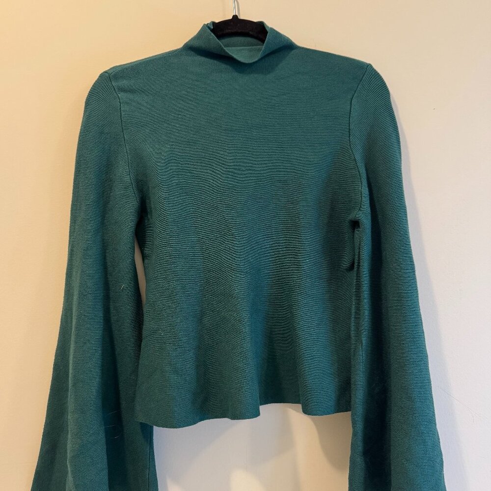Mock Turtleneck Green Sweater